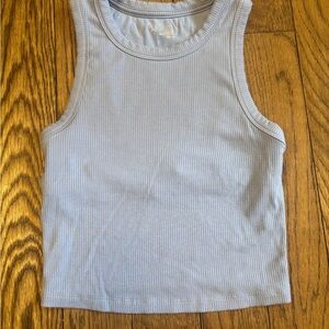 Aerie Light Blue Ribbed Tank Top